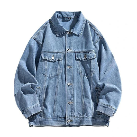 American Retro Loose Versatile Denim Jacket by GJG Denim