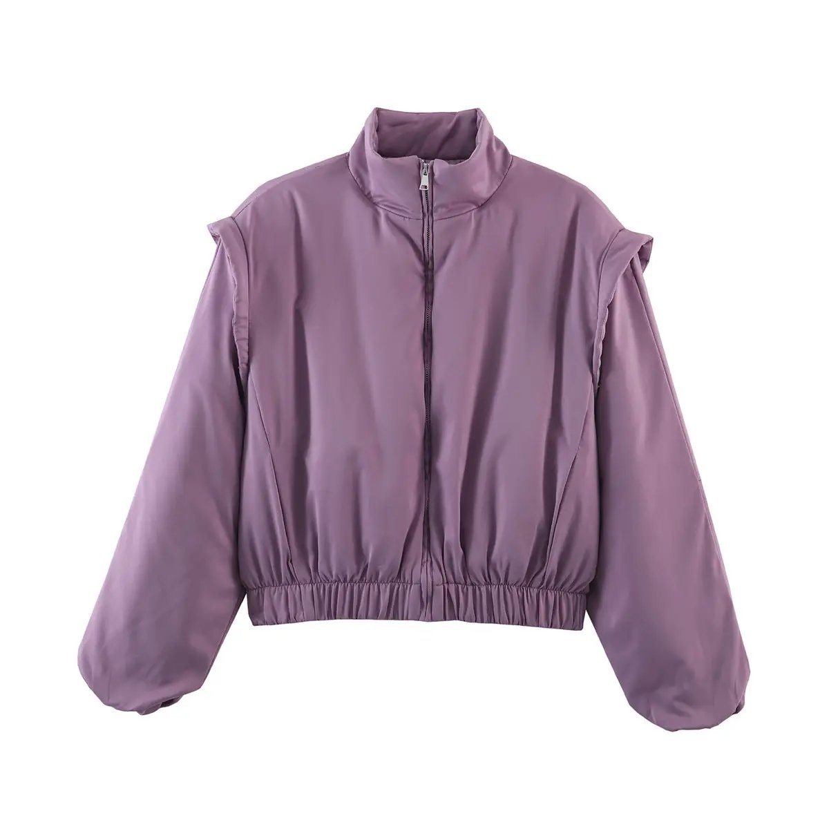 Fashionable Stand-Up Collar Short Cotton Jacket Coat For Women by GJG Denim