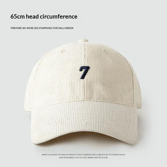 Mens Wide-Brim Corduroy Baseball Cap Stylish And Versatile by GJG Denim