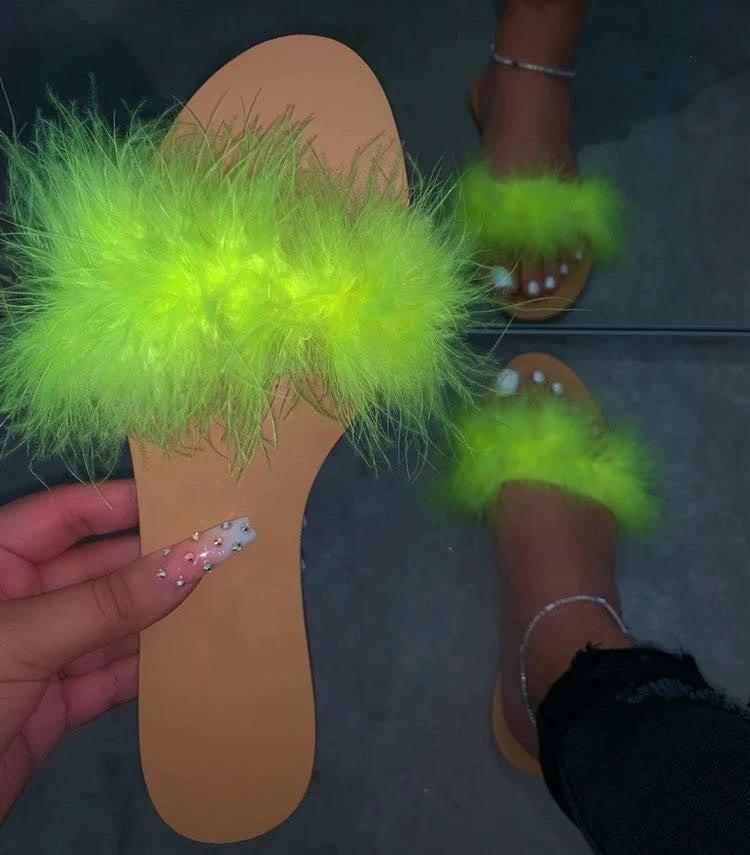 Maomao flat slippers by GJG Denim