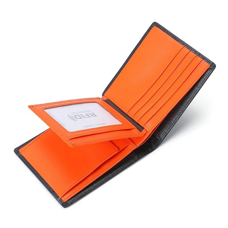 Multi-Functional RFID Anti-Skimming Leather Wallet For Men by GJG Denim