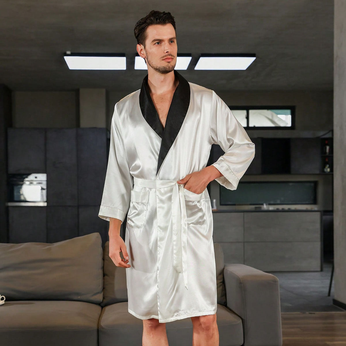 Men's Summer Silk Robe by GJG Denim