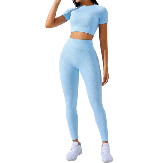 Yoga Clothes Suit Sports High Waist Workout Clothes by GJG Denim