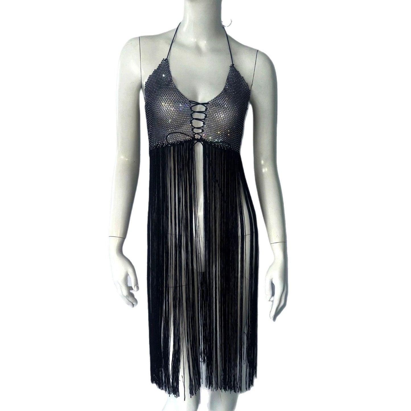 Fashion Personality Ladies Tassel Stitching Beach Vest by GJG Denim