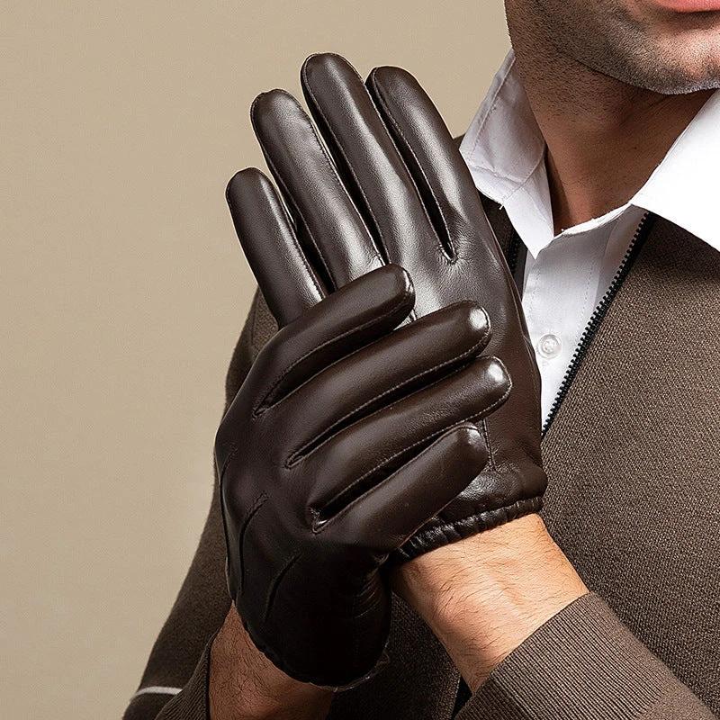 Genuine Sheep Skin Fleece Lined Gloves For Men by GJG Denim