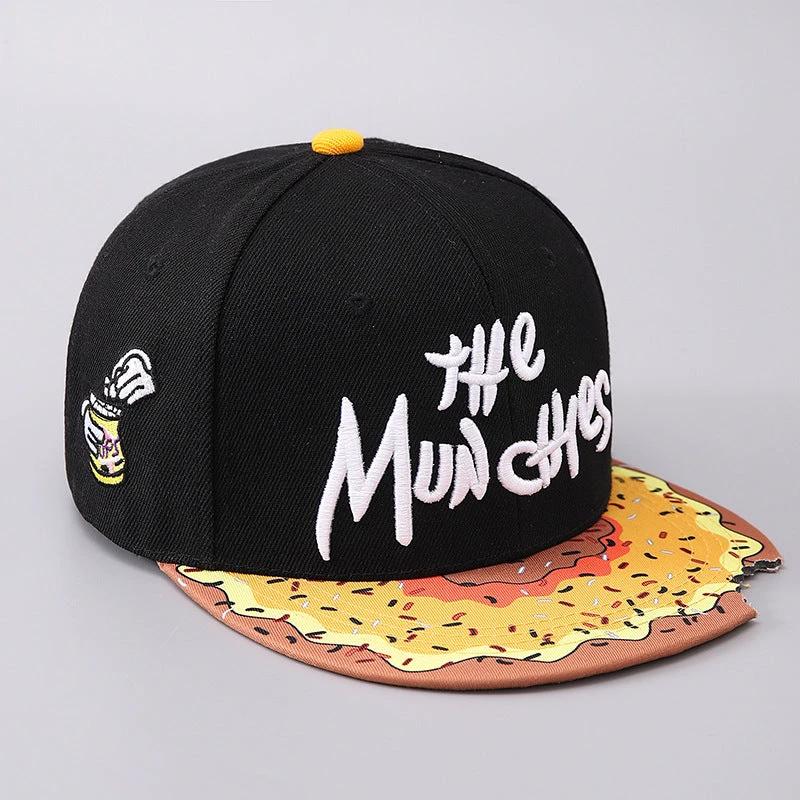 Men's Flat Brim Missing Corner Snack Baseball Cap by GJG Denim