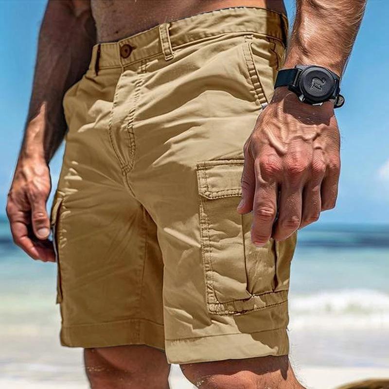 Men's Multi-pocket Cargo Shorts by GJG Denim
