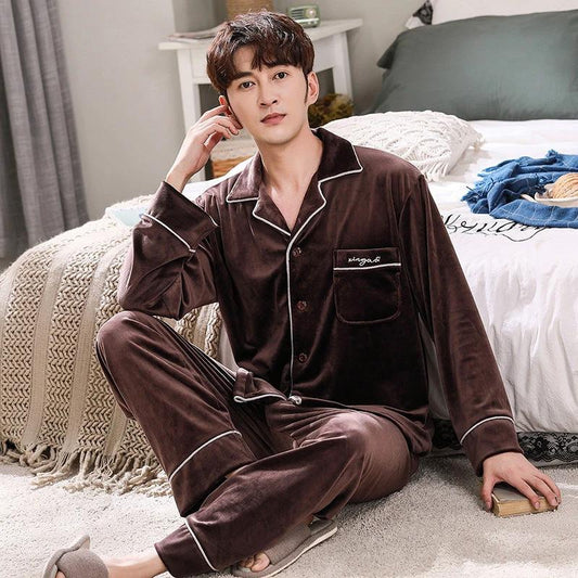 Double-sided Velvet Pajamas For Men by GJG Denim
