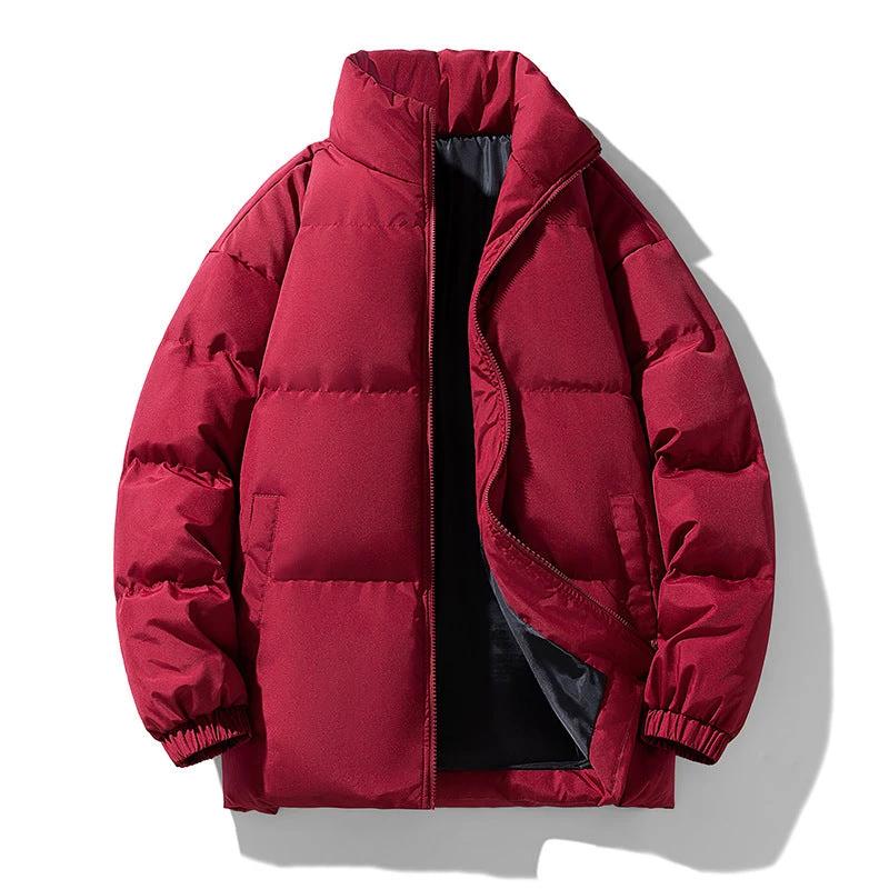 Men's Stand-up Collar Cotton-padded Coat Thick Warm-keeping And Cold-proof by GJG Denim