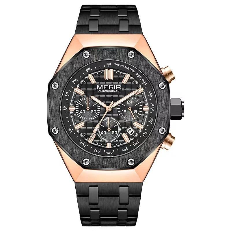 Men's Multifunctional Waterproof Quartz Watch by GJG Denim