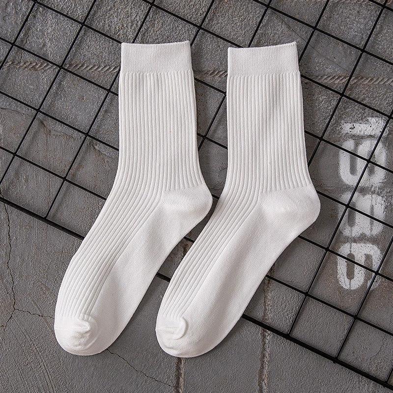 Men's Solid Color Sport Mid-calf Length Cotton Socks by GJG Denim