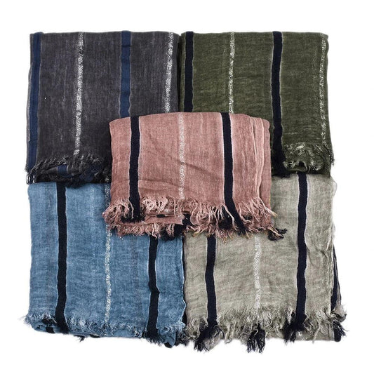 Men's Retro Striped Scarf by GJG Denim