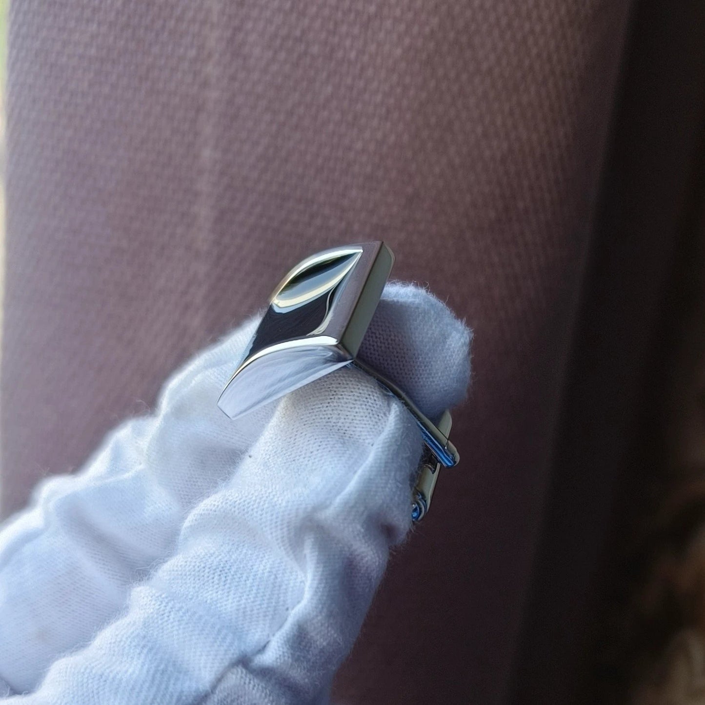 Classic Black Square Cufflinks For Men by GJG Denim