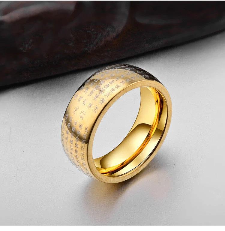 Men's Ban Ruoxin Sutra Ring by GJG Denim
