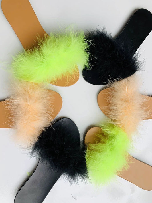 Maomao flat slippers by GJG Denim