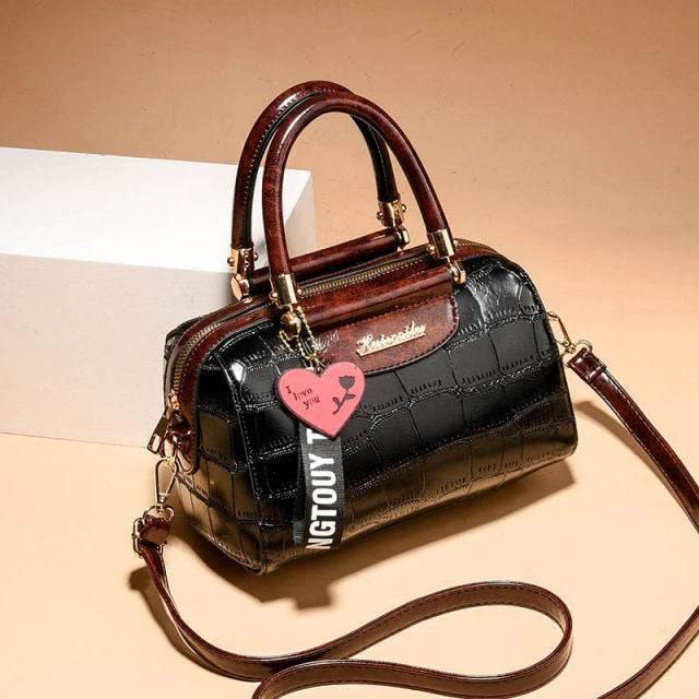 Ciing Luxury Design Pillow Handbag Fashion Quality Leather Women's Handbags Crocodile Pattern Totes Shoulder Messenger Bag by Zara-Craft