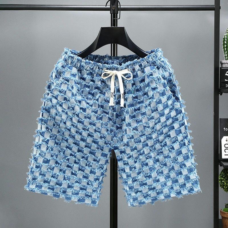 Plus-sized Plus Size Men's Summer Loose Shorts by GJG Denim