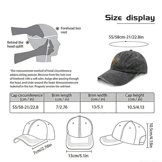 Men's Adjustable Embroidered Baseball Cap by GJG Denim