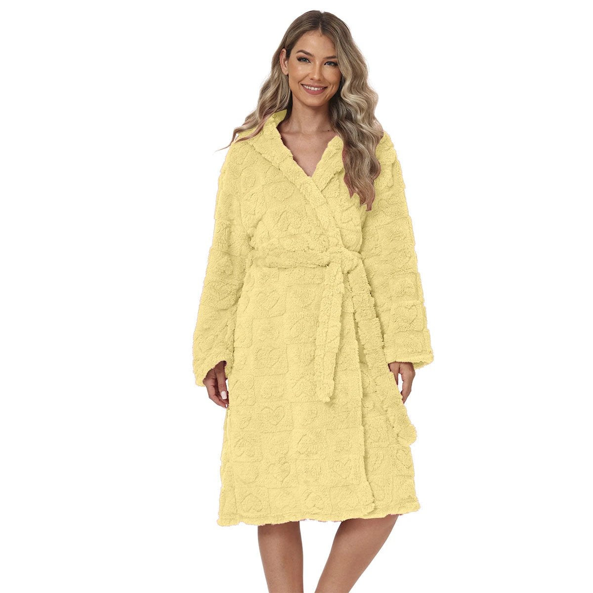 Bathrobe Night-robe Love Flannel Sweet Cute by GJG Denim