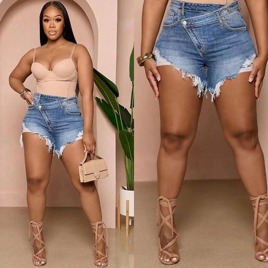 Fashion Personality Denim Shorts For Women by GJG Denim