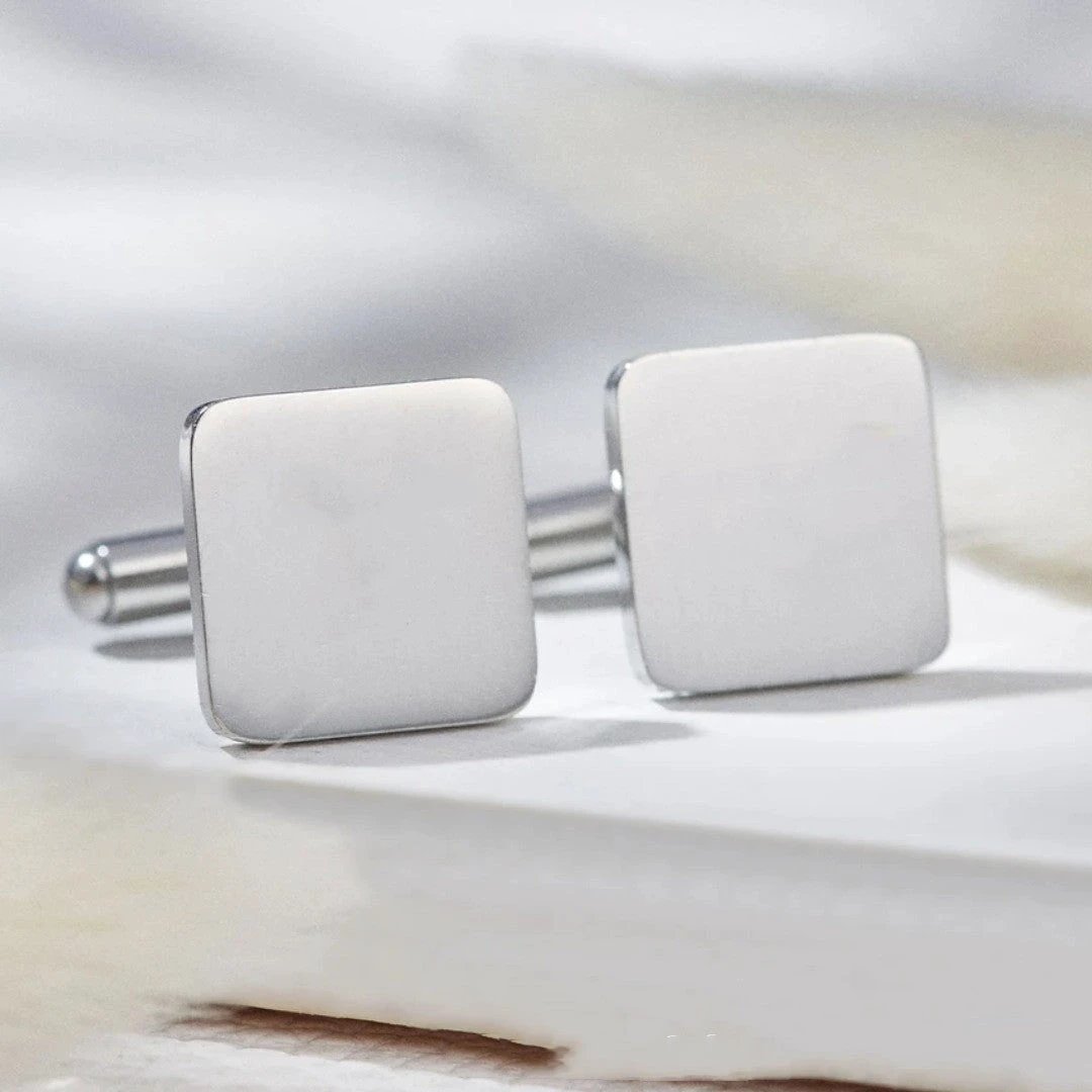 Men's French Simplicity Shirt Cufflinks Glossy 1 Pair by GJG Denim