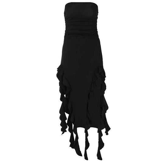 Personalized Chest Wrap Irregular Dress by GJG Denim