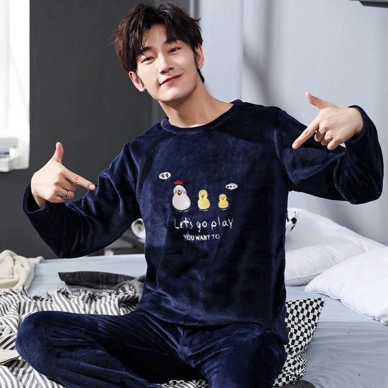 Men's Pajamas Thick Fleece Pajamas by GJG Denim