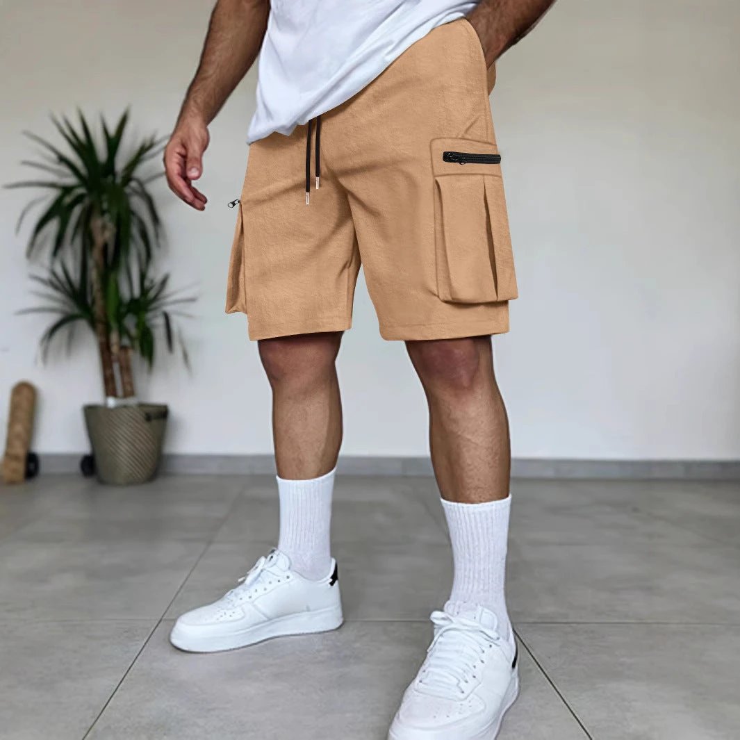 Outdoor Multi-Pocket Workwear Shorts by GJG Denim