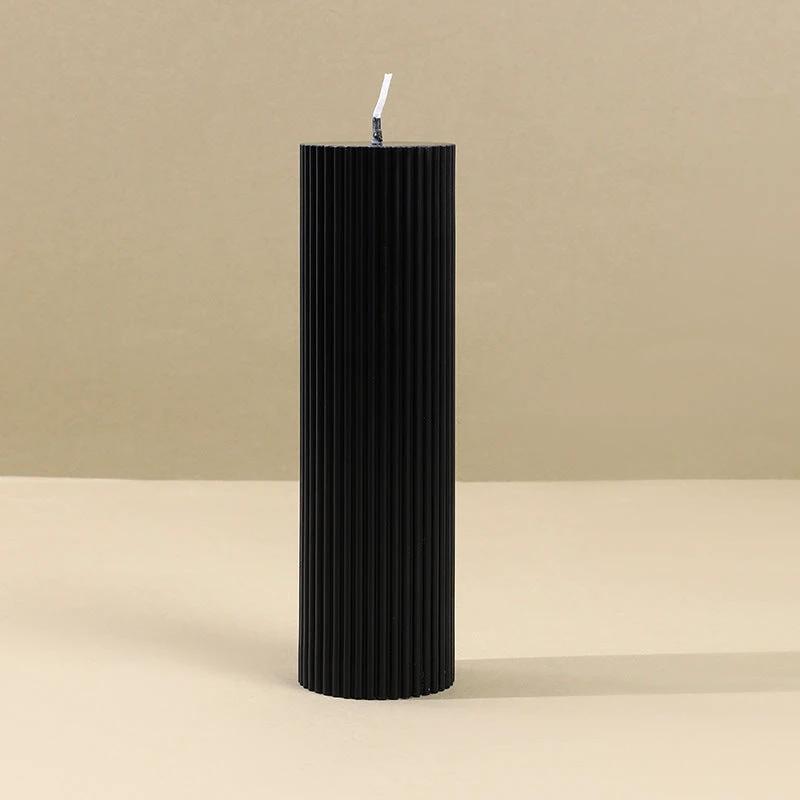 Black Cylinder Aromatherapy Soy Candles by GJG Denim