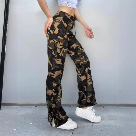 Split Trousers Street Trend Women's Casual Pants by GJG Denim