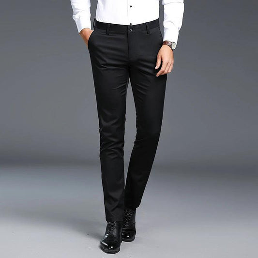 Men's Business Casual Non-ironing Slim Fit Pants by GJG Denim