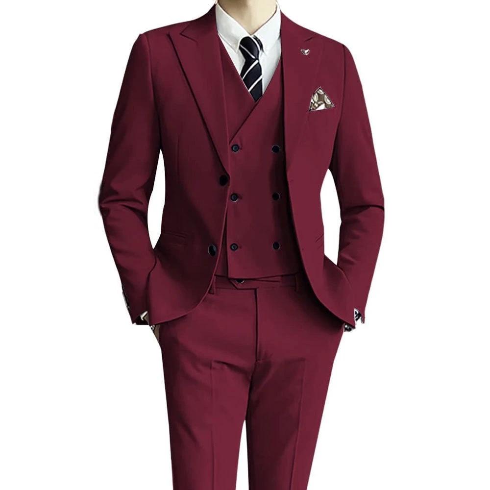 Men's Three-Piece Suit Assorted Colors by GJG Denim