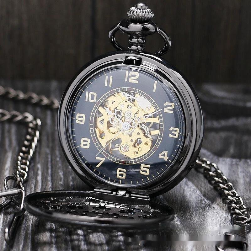 Men's Mechanical Retro Pocket Watch by GJG Denim