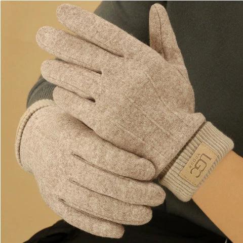 Cashmere-look Men's Winter Thermal Gloves by GJG Denim