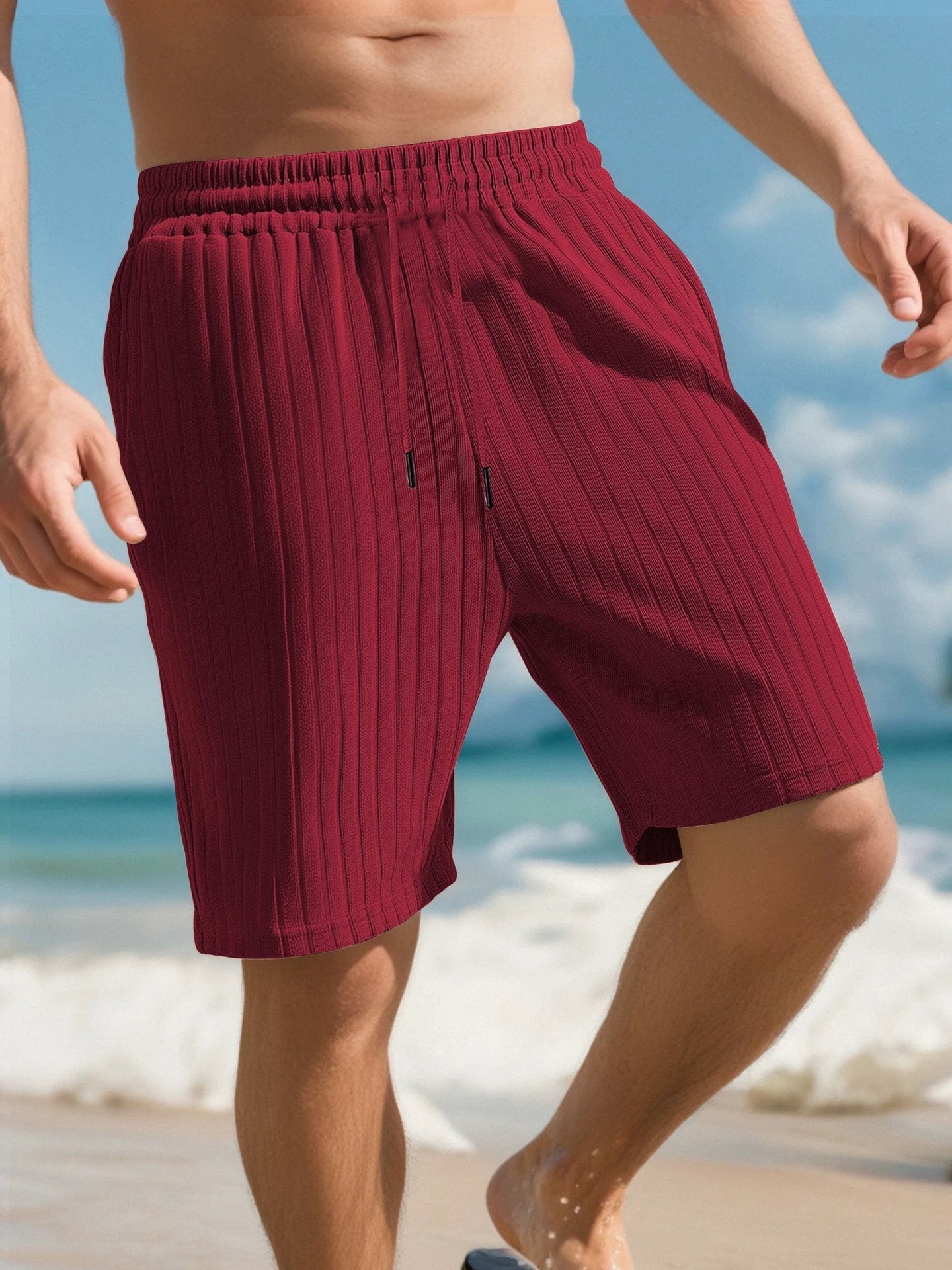 Sports Shorts Multi-bag Lace Men's Striped Beach shorts by GJG Denim