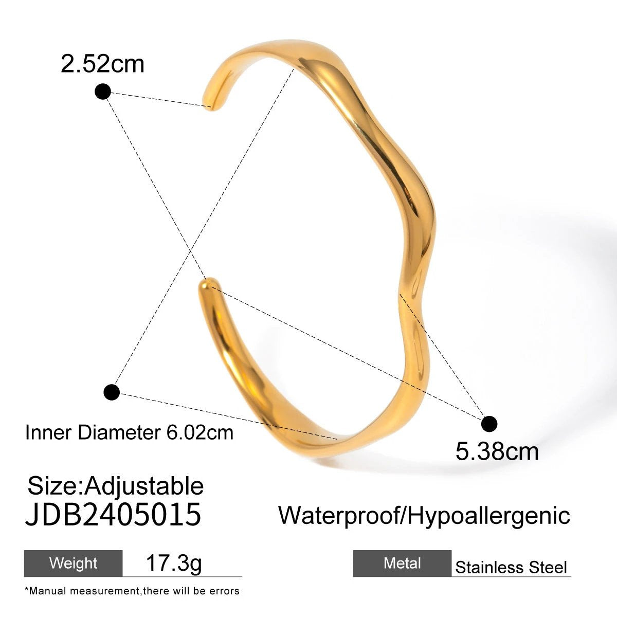 Stainless Steel Bracelet For Women by GJG Denim