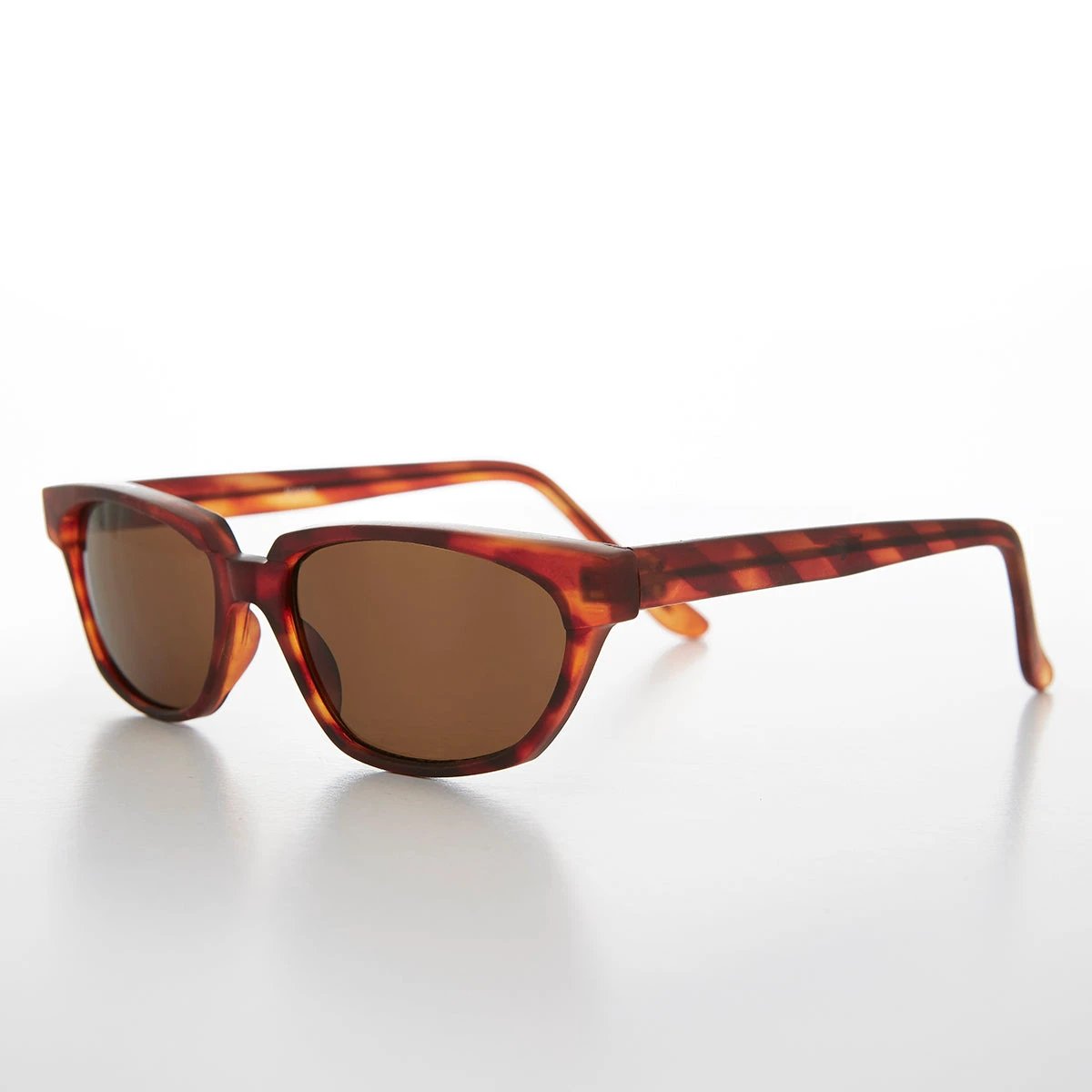 Rectangular Horn Rim Unisex Vintage Sunglass - Abbot by Sunglass Museum