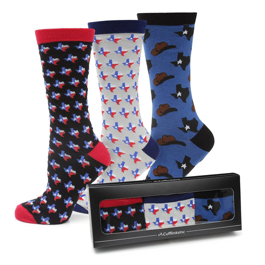 Texas Strong 3 Pack Socks Gift Set by Cufflinks.com
