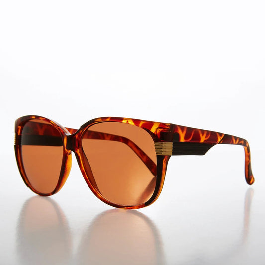 Women's Large Vintage Sunglass With Copper Lens - Frieda by Sunglass Museum