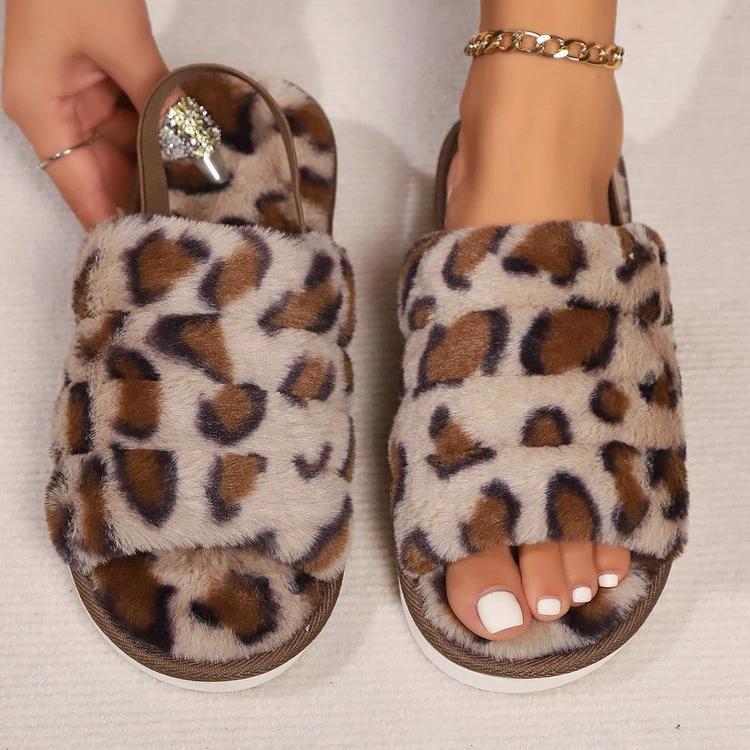 European And American Fashion Home Warm Cotton Slippers Nylon Velvet by GJG Denim