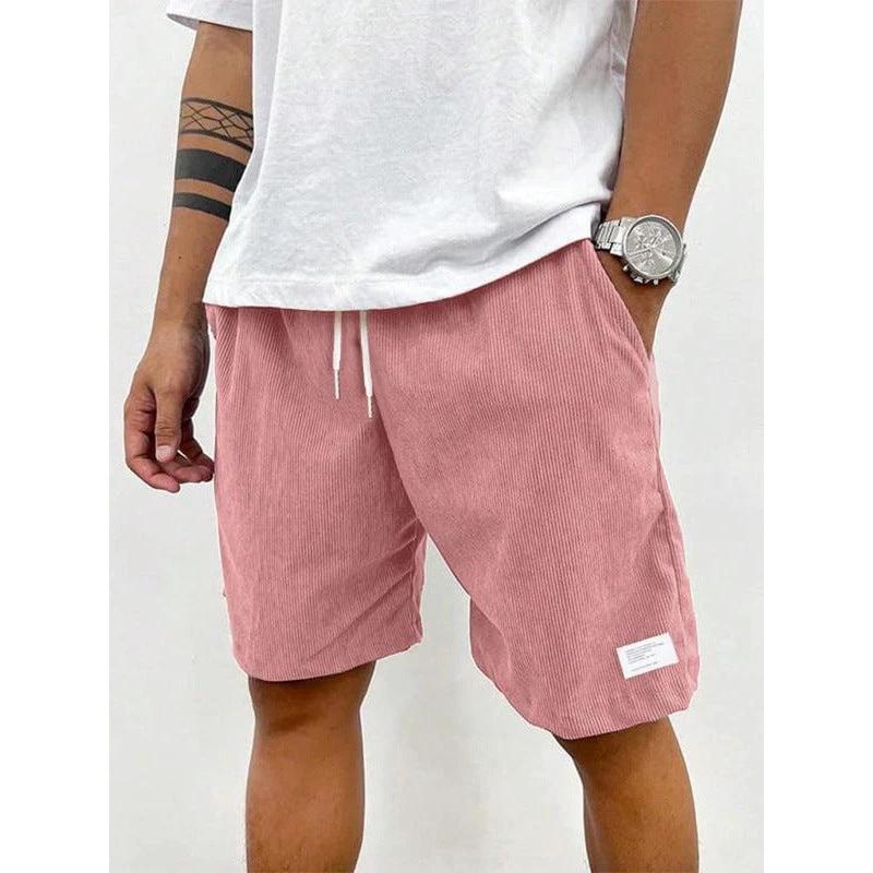 Fashion Personality Solid Color Flip Men's Shorts by GJG Denim
