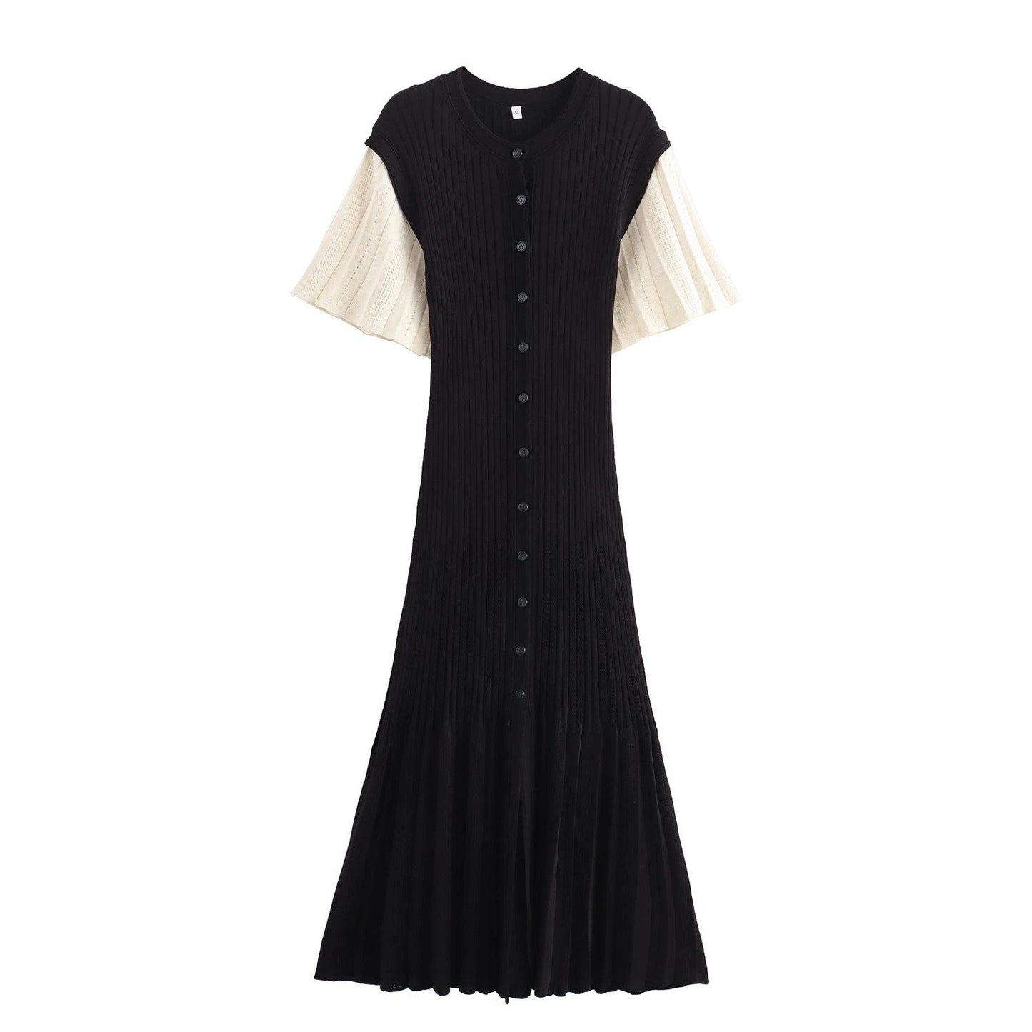 Women's Clothing Fashionable Knitted Single Row Dress by GJG Denim
