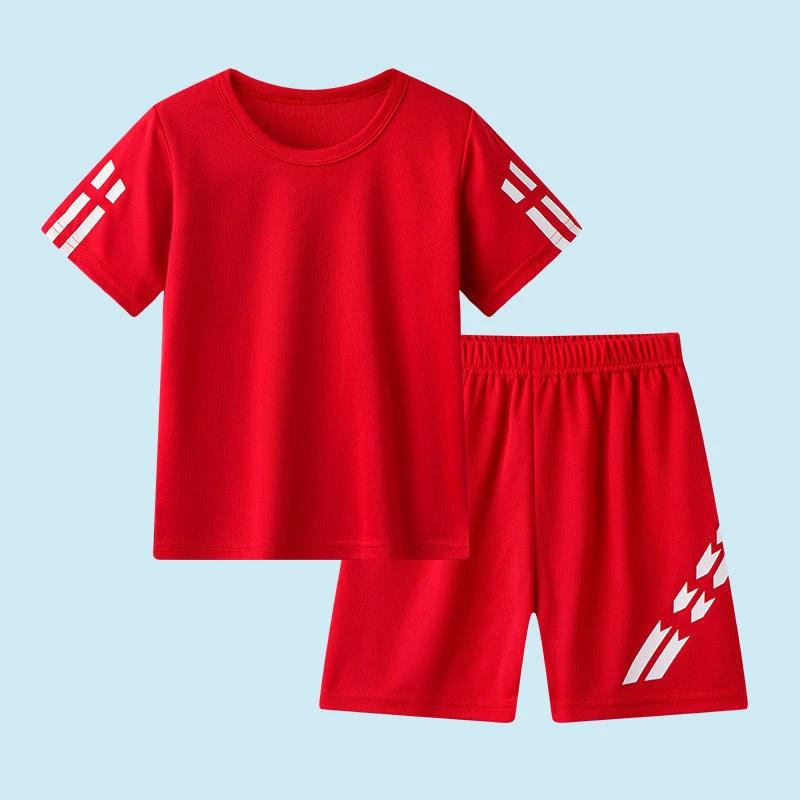 Children's Short Sleeve Quick Drying Clothes Suit Outdoor Breathable Sportswear by GJG Denim