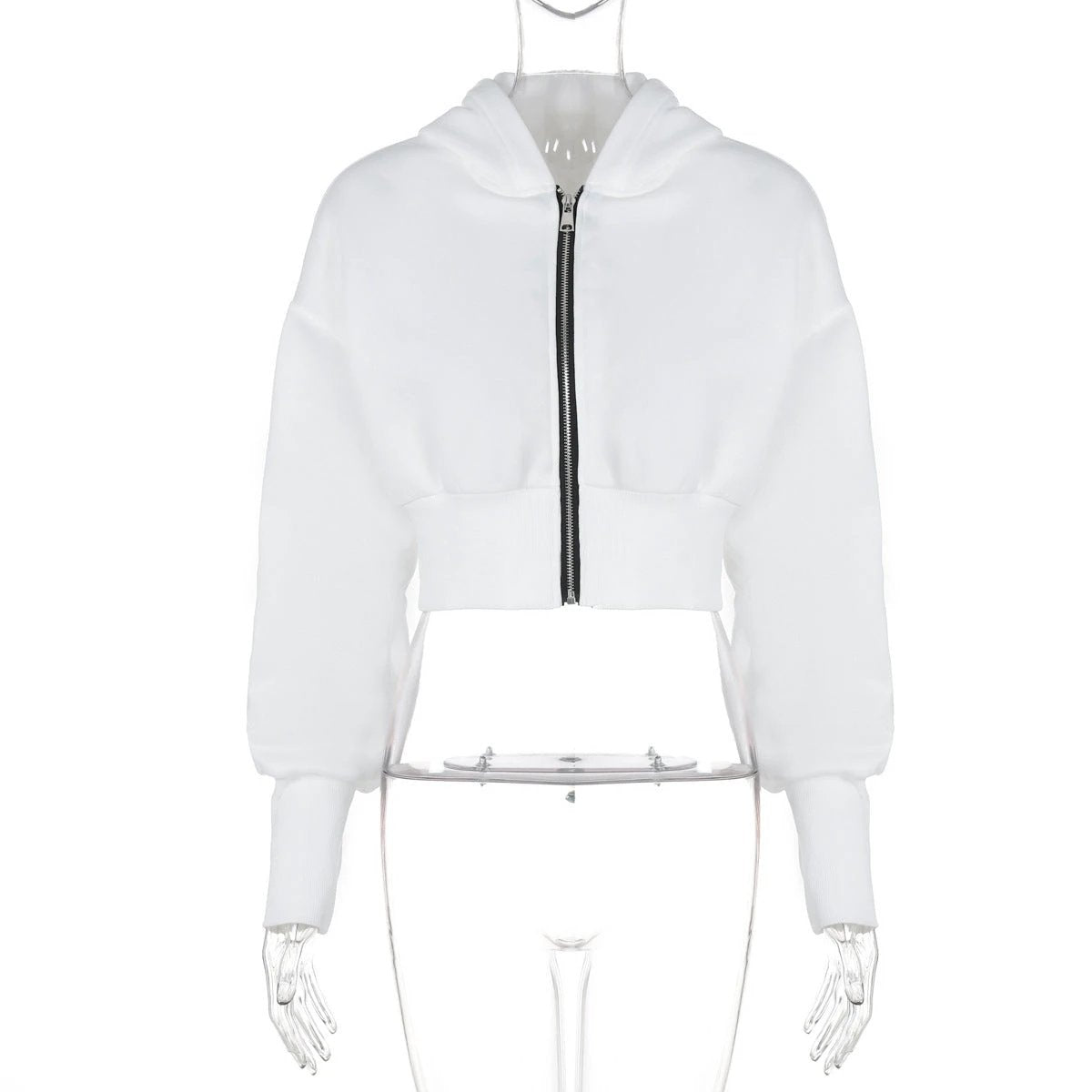 Women's Fashion Cardigan Zipper Hooded Long Sleeve by GJG Denim