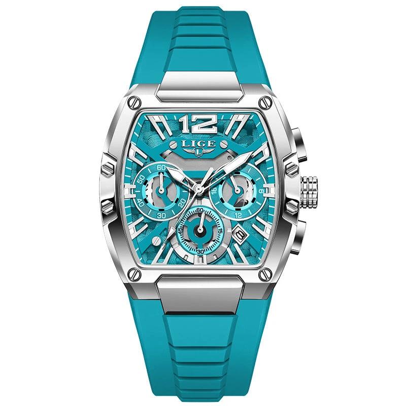 Men's Sports Multifunctional Waterproof Luminous Calendar Watch by GJG Denim