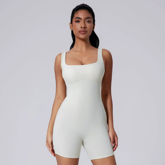 Tight Quick-drying Yoga Romper Beauty Back Jumpsuit Yoga Clothes by GJG Denim