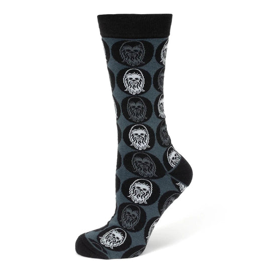 Star Wars Chewbacca Black Dress Socks and Rebel Alliance Starbird Crest Lapel Pin Gift Set by Cufflinks.com