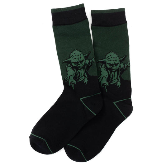 Star Wars Yoda, R2-D2, and C-3PO Dress Socks 3-Pack with Rebel Crest Lapel Pin Gift Set by Cufflinks.com