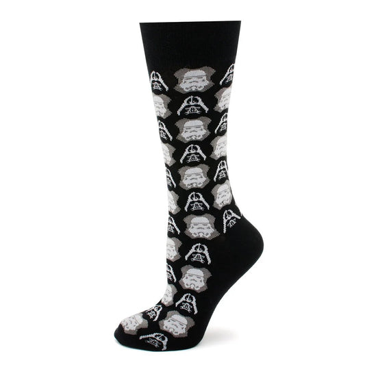 Star Wars Darth Vader and Stormtrooper Black Dress Socks and Darth Vader Lapel Pin Gift Set by Cufflinks.com