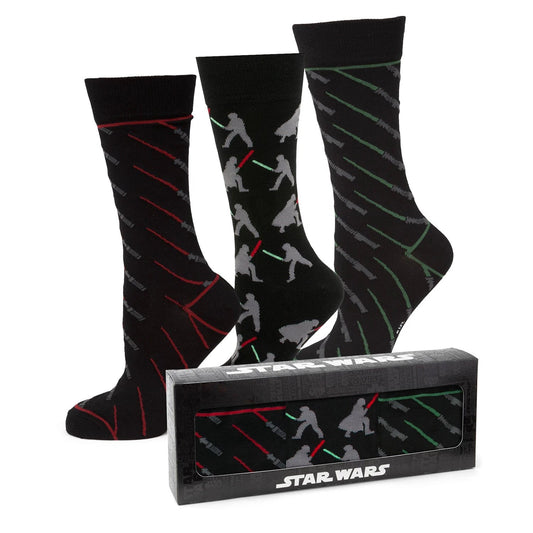Star Wars LIGHTSABER Battle Dress Socks and Darth Vader Lapel Pin Gift Set by Cufflinks.com